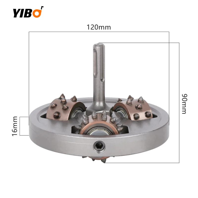 

120mm Bush Wheel Coating Removal For Concrete Terrazzo Litchi Surface Epoxy Coating Hammer SDS PLUS Rotary Hammer