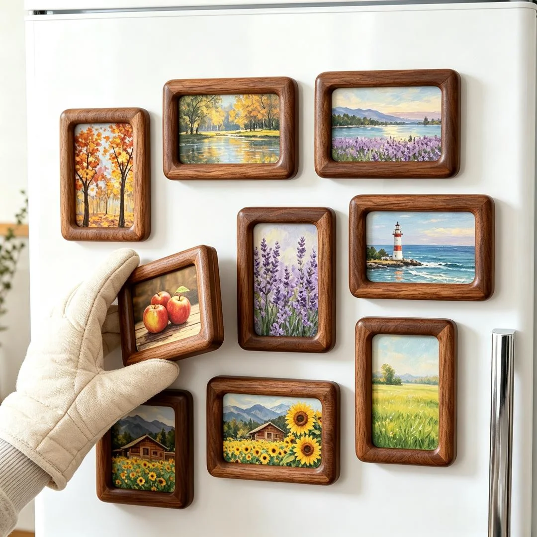 Eco-Friendly Tin Metal Strong Magnetic Modern Refrigerator Magnet Creative Personality OEM Custom With Logo Print Fridge Magnets