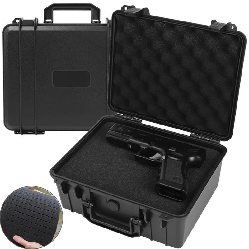 Tactical Gun Box Pistol Storage Case Ammo Box Hard ABS Padded Handgun Container Waterproof Shockproof EDC Tools Suitcase