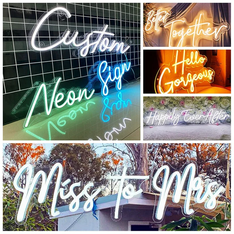 

Fashion Custom Neon Sign Lights Birthday Gift Flexible Neon Inscriptions For Party Room Wall Decor Personalize Led Neon Lamps