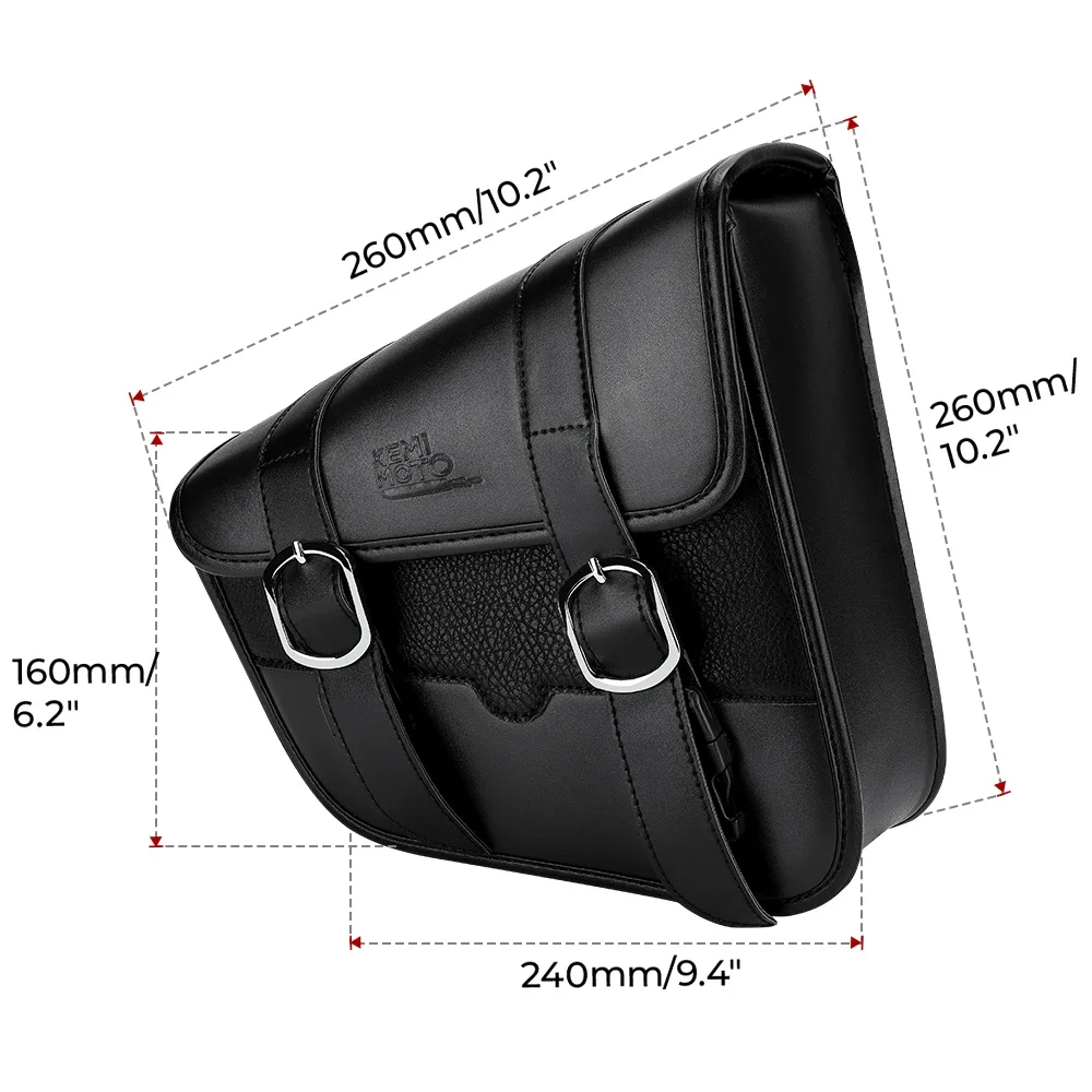 Motorcycle Swingarm Bag Left Side Tool Bag for Sportster Iron 883 1200 Street 750 Synthetic Leather Waterproof Retro Saddle Bag