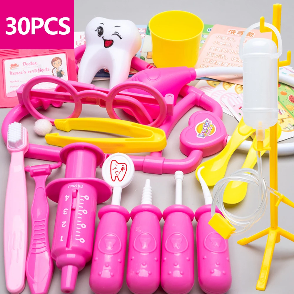 Doctor Toys for Kids 53/31PCS Doctor Pretend Play Set Children Medical Dentist Tools Stethoscope Educational Toy Boy Girl Gift