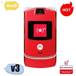 Refurbished Machine Motorola RAZR V3 Refurbished-Original Unlocked Flip Bluetooth Phone GSM 850/900/1800/1900 Cost-effective