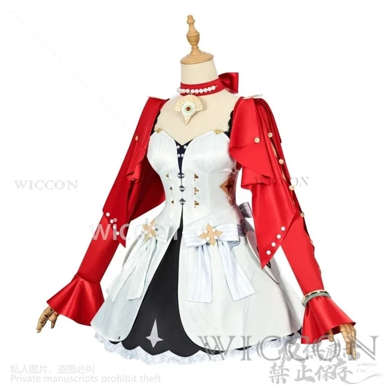 Juego de Anime Zenless Zone Zero, disfraz de Astra Yao, vestido rojo Sexy, uniforme, pelucas, pendientes para Halloween, Navidad, Cos personalizado
