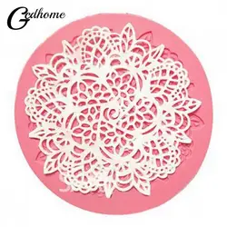 1Pcs Round Crown Shape Cake Silicone Mat Sugarcraft Fondant Cake Decorating Tools Kitchen Baking Silicone Lace Molds