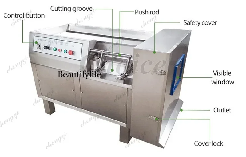 Commercial Automatic Frozen Meat Dicer Machine Stainless Steel Beef Pork Chicken Cube Cutter for Meat Processing