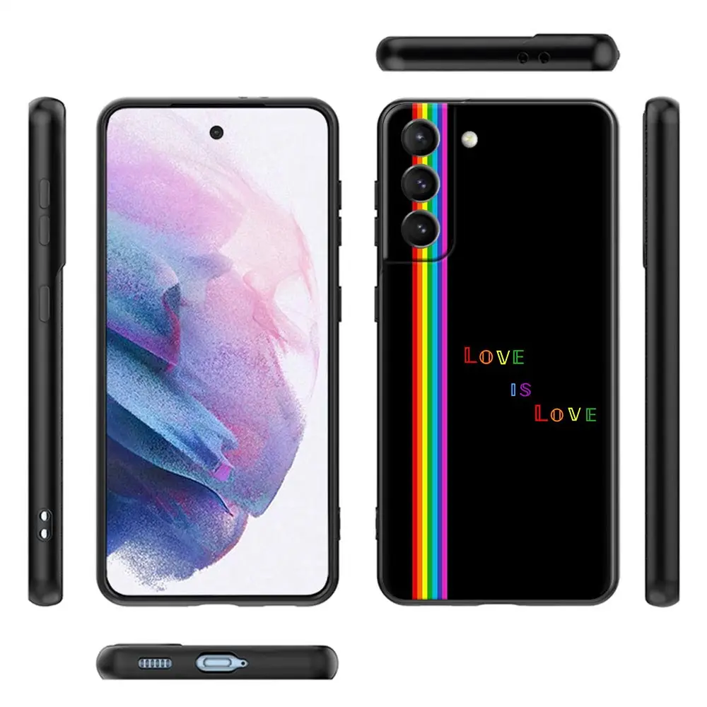 Gay Lesbian LGBT Rainbow Love S24Ultra Case For Samsung Galaxy S21 S20 FE S22 Ultra S10 S23 S24 Plus 5G Case Soft Cover Fundas