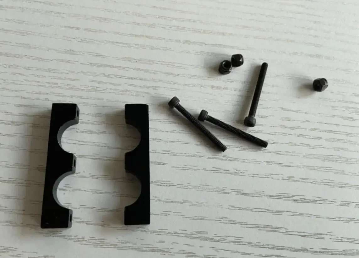 ATG 12mm Metal Aluminum alloy pipe clamp Carbon dual double Tube Holder clip for 550-800 MultiCopter RC car