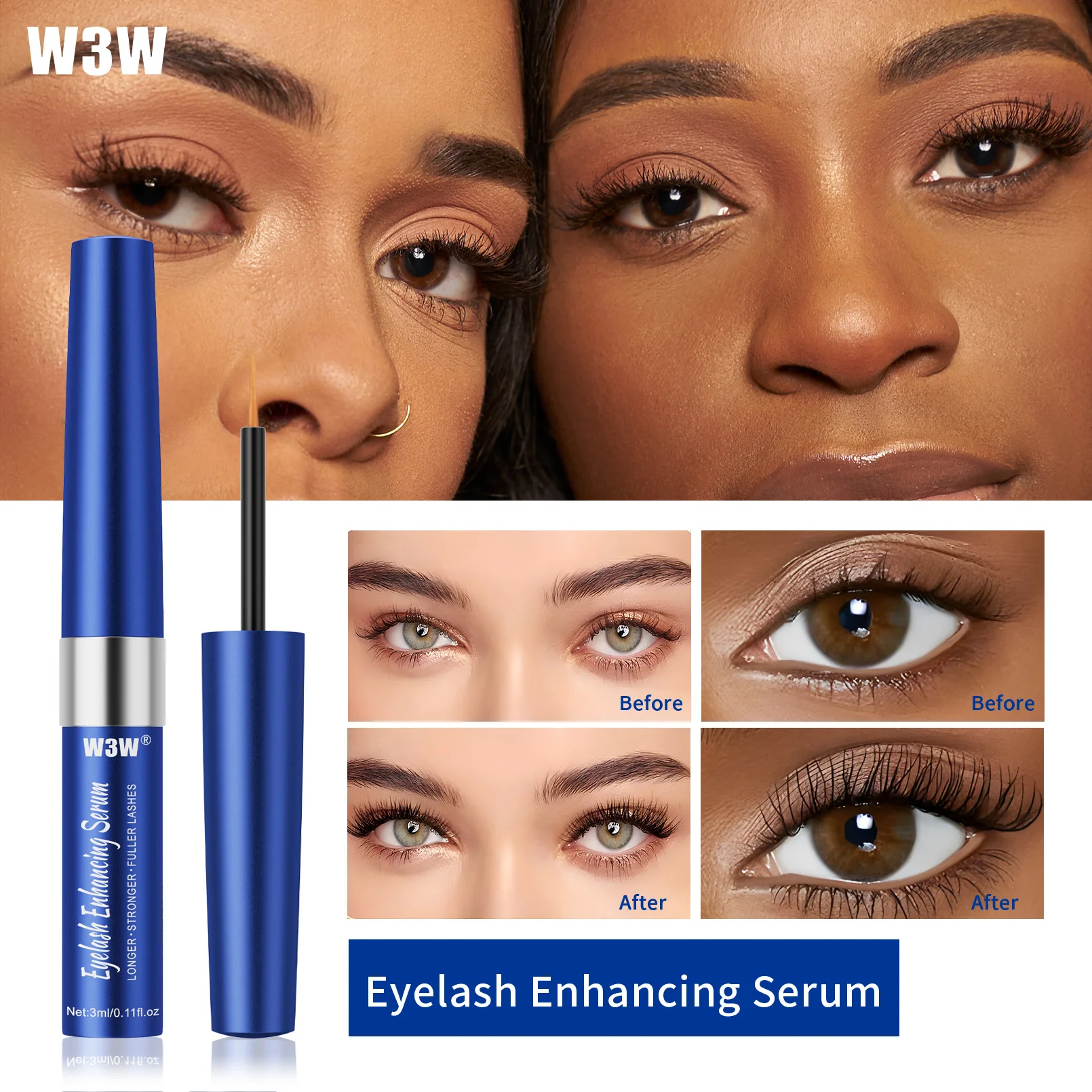 เซรั่มเร่งการเจริญเติบโตของขนตาอย่างรวดเร็ว 5 วัน เสริมขนตาอย่างเป็นธรรมชาติ ยาวขึ้น หนาขึ้น รักษาขนตา ผลิตภัณฑ์ใหม่ ดูแลดวงตา แต่งหน้า