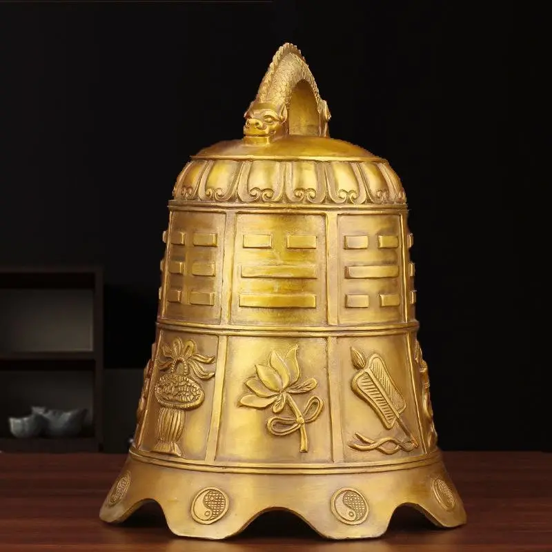 Zhenwu 52 Black Immortals Decoration Eight Treasures Copper Bell Pendant Home Door Ornament