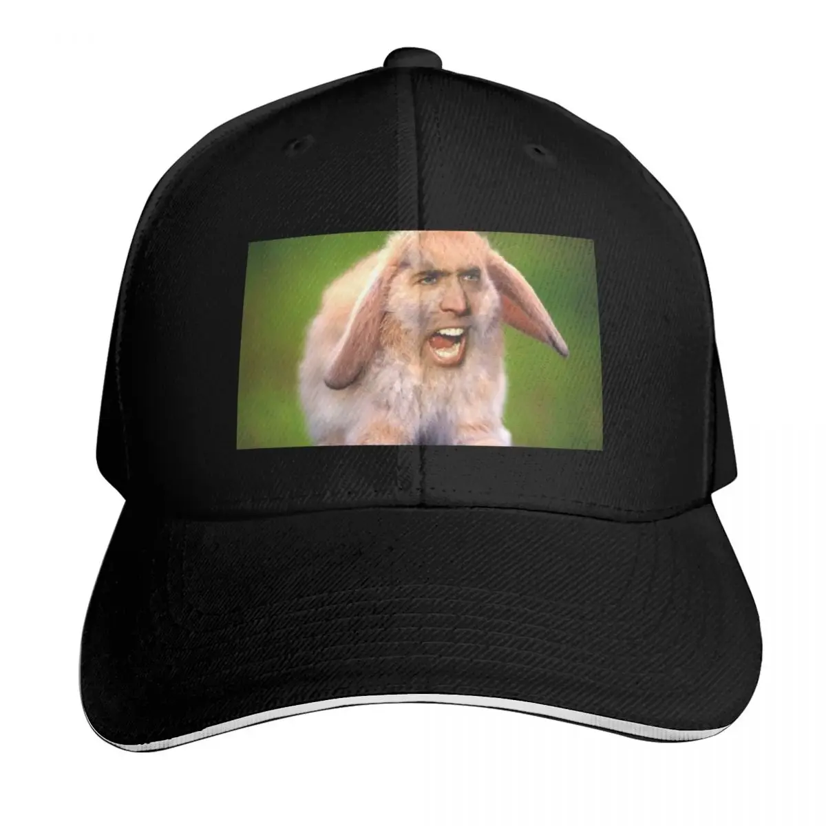 Nicolas Cage Bunny Photoshop Baseball Cap Contrast Two Tone Brim Snapback Flat Bill Strapback Dad Hat