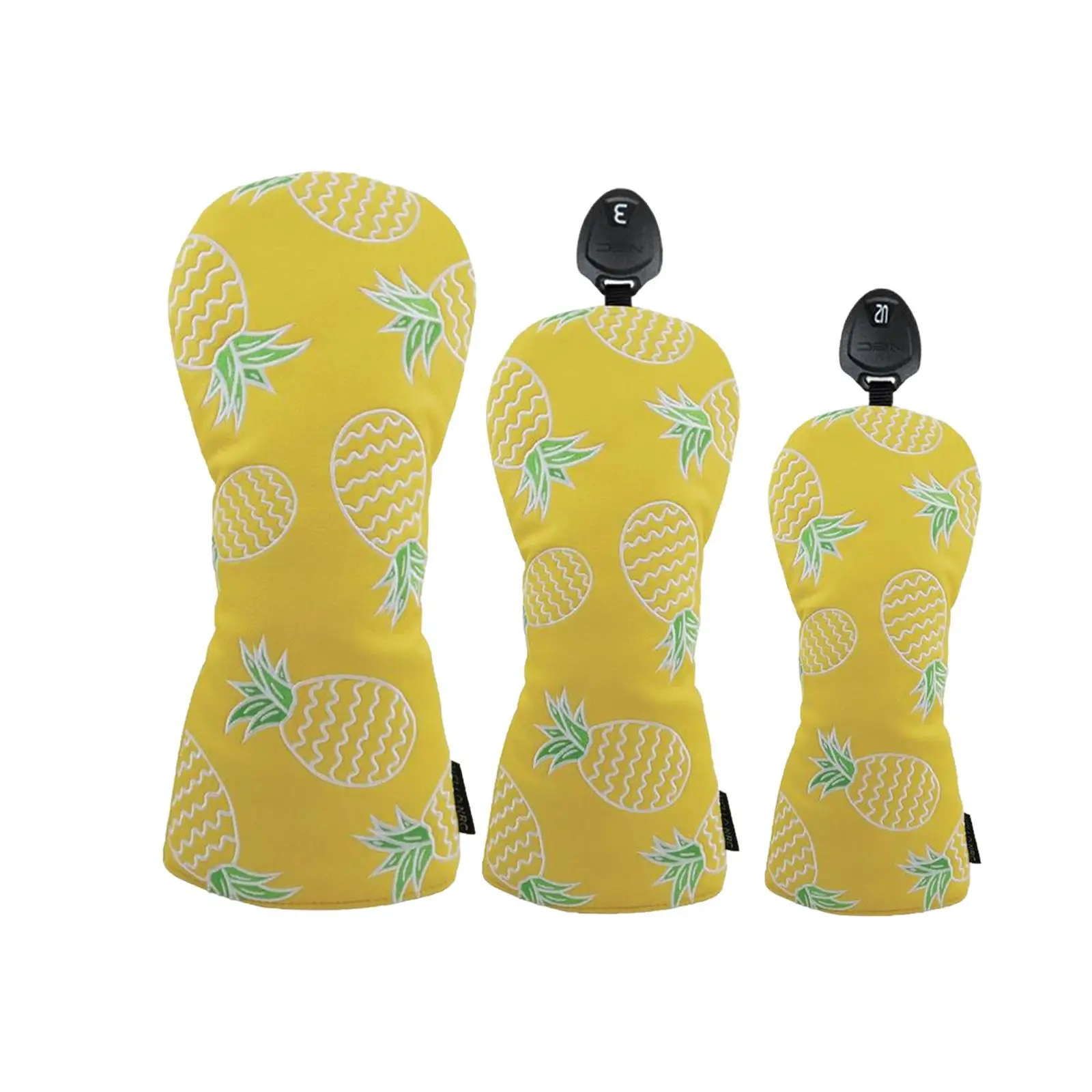 

3x Golf Wood Headcover Golf Head Cover Scratchproof Funny Creative Protective Sleeve Protector for Outdoor Men Women Gift