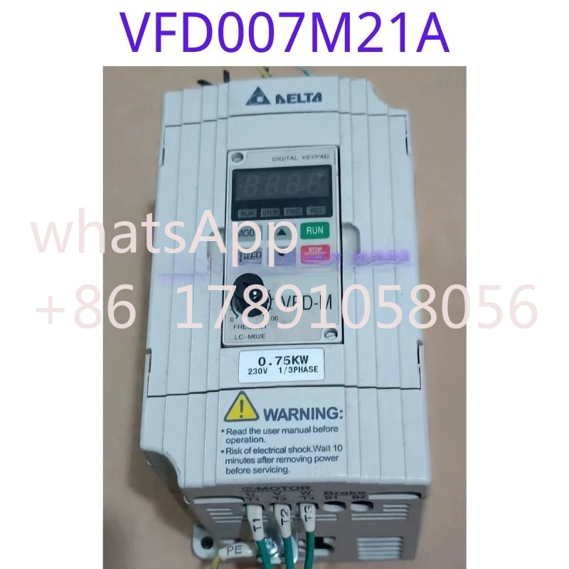 Used VFD-M series frequency converter VFD007M21A 0.75KW 220V functional test intact