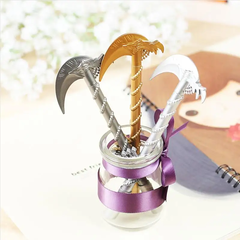 1Pcs/3Pcs Creative Poleaxe Plastic Pen Caneta Novelty Item Stationery School Supplies Student