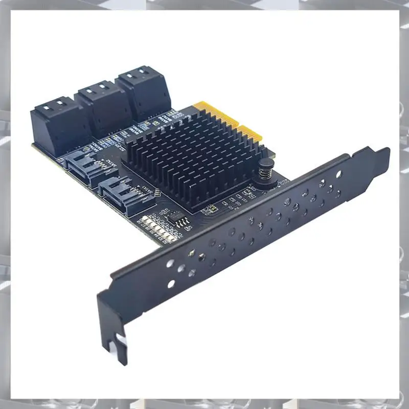 Hot Selling-PCI-E 8 Port SATA Expansion Card PCIE X4 To SATA3.0 6Gbps Interface For HDD SSD Controller Extension Board Adapter,P