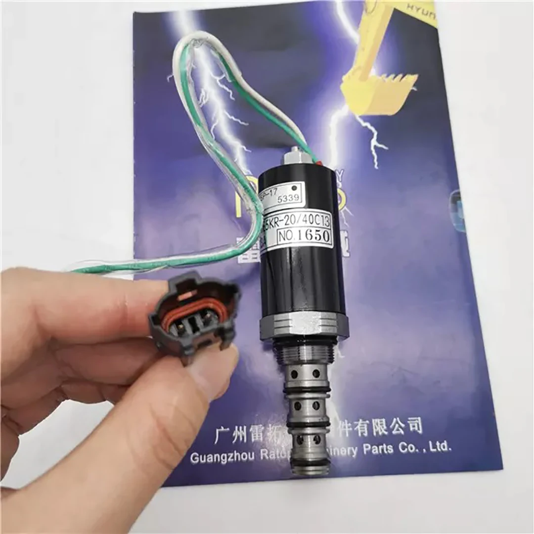 

High Quality Excavator Parts Hydraulic Pump Solenoid Valve KDRDE5KR-20 40C07-203A for SK200-6 SK200-3 DH200-7 EC210