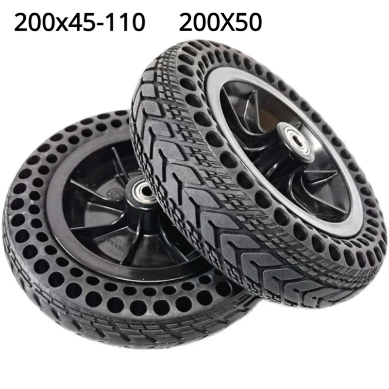 8 Inch 200x50 200x45-110 Solid Tyre with Plastic Hub for Electric Scooter Wheelchair No Inflation Part  Whole Wheel Durable 8mm