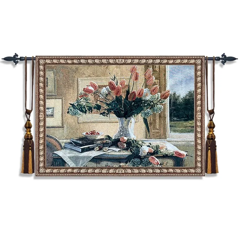 Exquisite Belgian Art Tapestry Study Bedroom Decoration Carpet Background Wall Hanging European Tapestry Painting