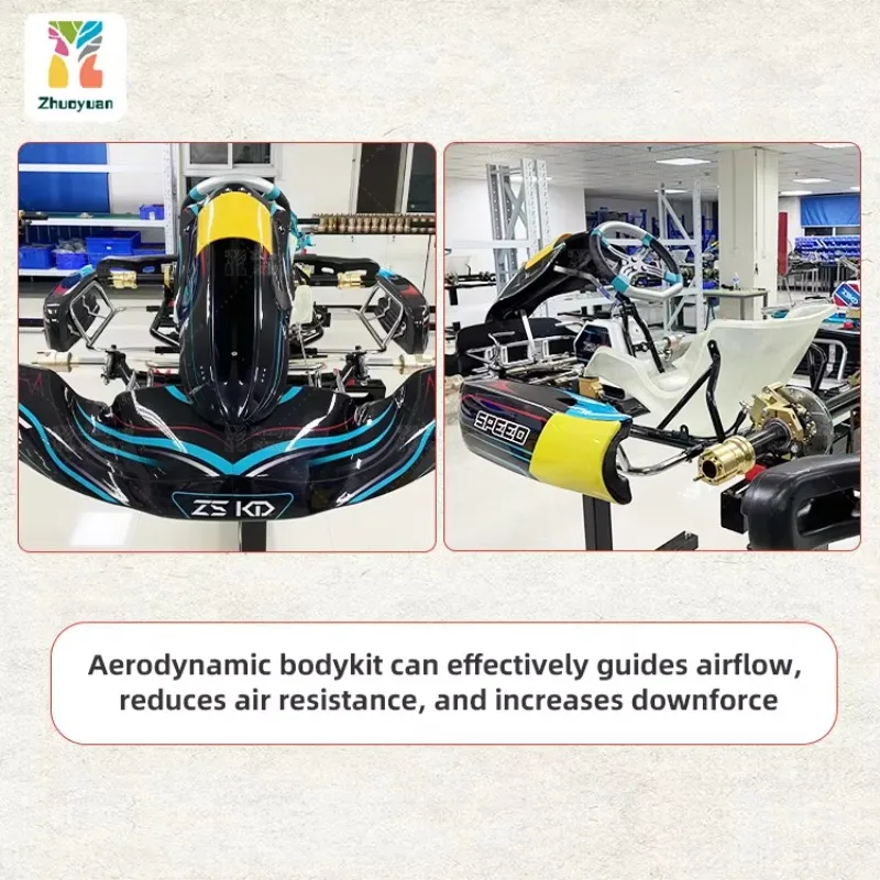 Vortkart Go-Kart Professionale a 2 Tempi a Benzina per Gare Junior e Adulti, Telaio per Kart da Corsa Classe OK, Non Omologato CIK-FIA