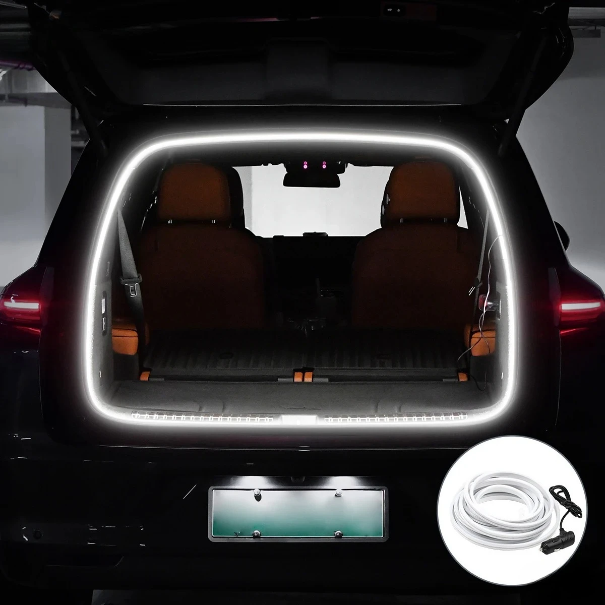 

5M Car Trunk Ambient Light Strip With Cigar Magnetic Induction Modified LED Atmosphere Lamp For Tesla Model Y Electric Vehicles