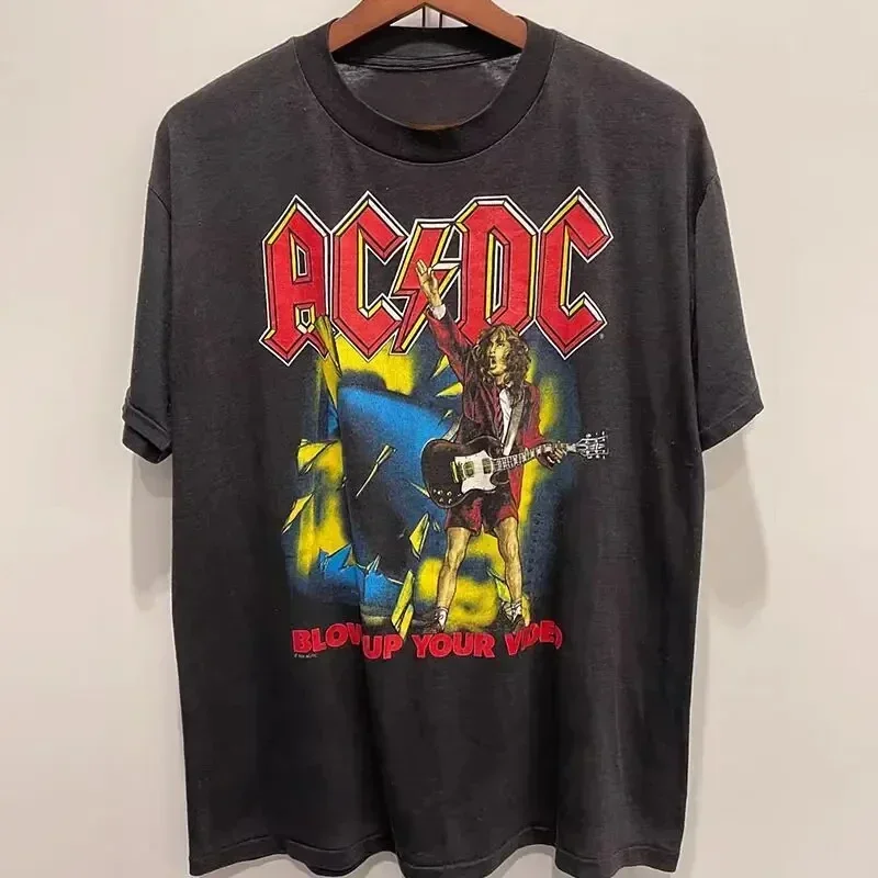 

2025 New Ac 1975 Black Men's Women T Shirt Hot Sale Summer Short Sleeves Hip Hop Streetwear Dc T-shirt Hipster Korea Style Tees