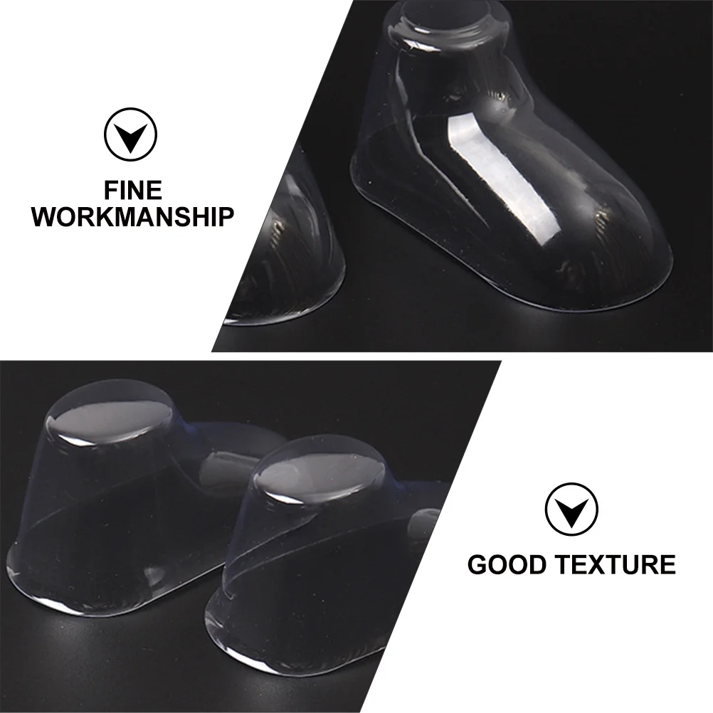 100pcs Transparent Baby Feet Booties Socks Filler Display Shoe Trees For Toddler Shoes Supports Storage Holder Kids Shoe Shape