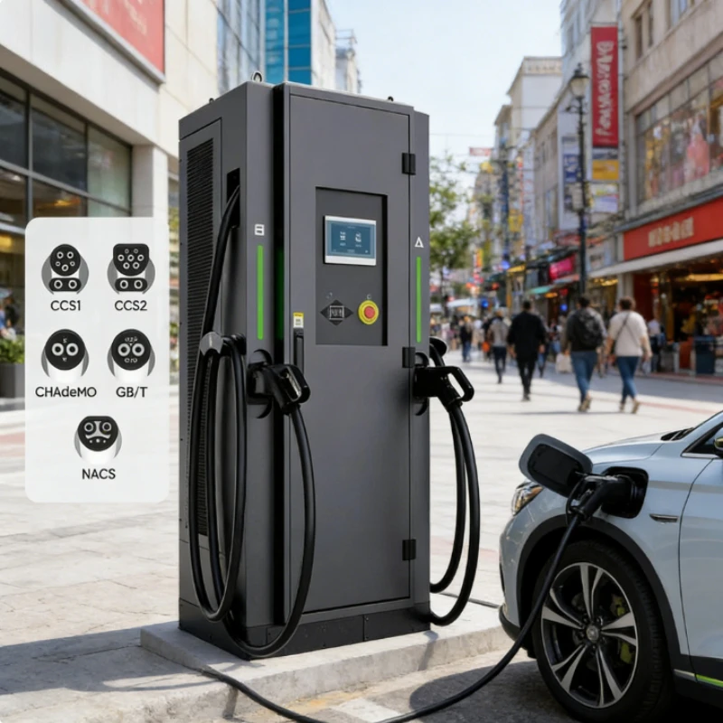 120kW DC Fast Charging Station CCS2 Dual Gun Floor Mounted EV Charger Smart APP 4G WiFi RFID OCPP 1.6J IP55 Fleet charging Pile