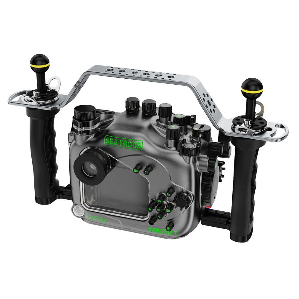 Seafrogs SF10007 Professional 100M Camera Housing Waterproof Aluminum Alloy Camera Case For Sony A7CII Diving Case