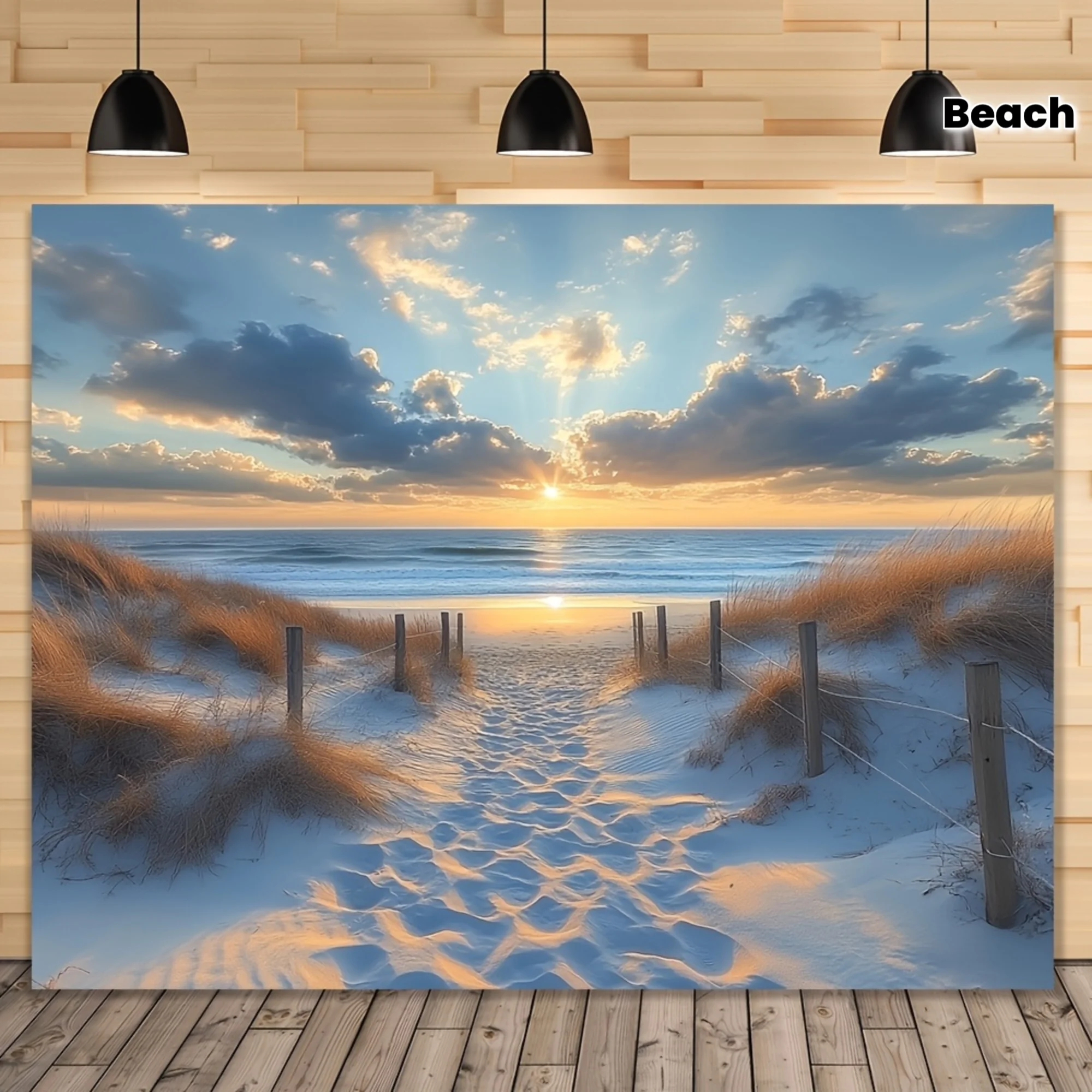 Beach Sunset Sand Dunes Ocean View Tapestry Coastal Scenery Wall Hanging Living Room Decor Summer Seaside Landscape FabricPoster