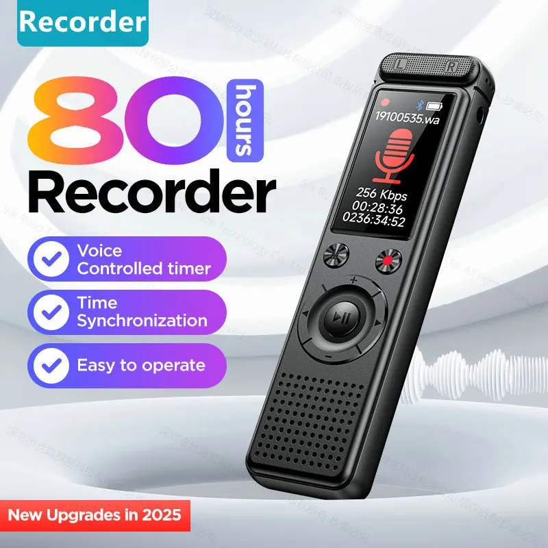 

Yescool A30 New AI Smart Bluetooth Voice Recorder App Speech to Text Translator Ultra-HD Noise Reduction Long Time Dictaphone