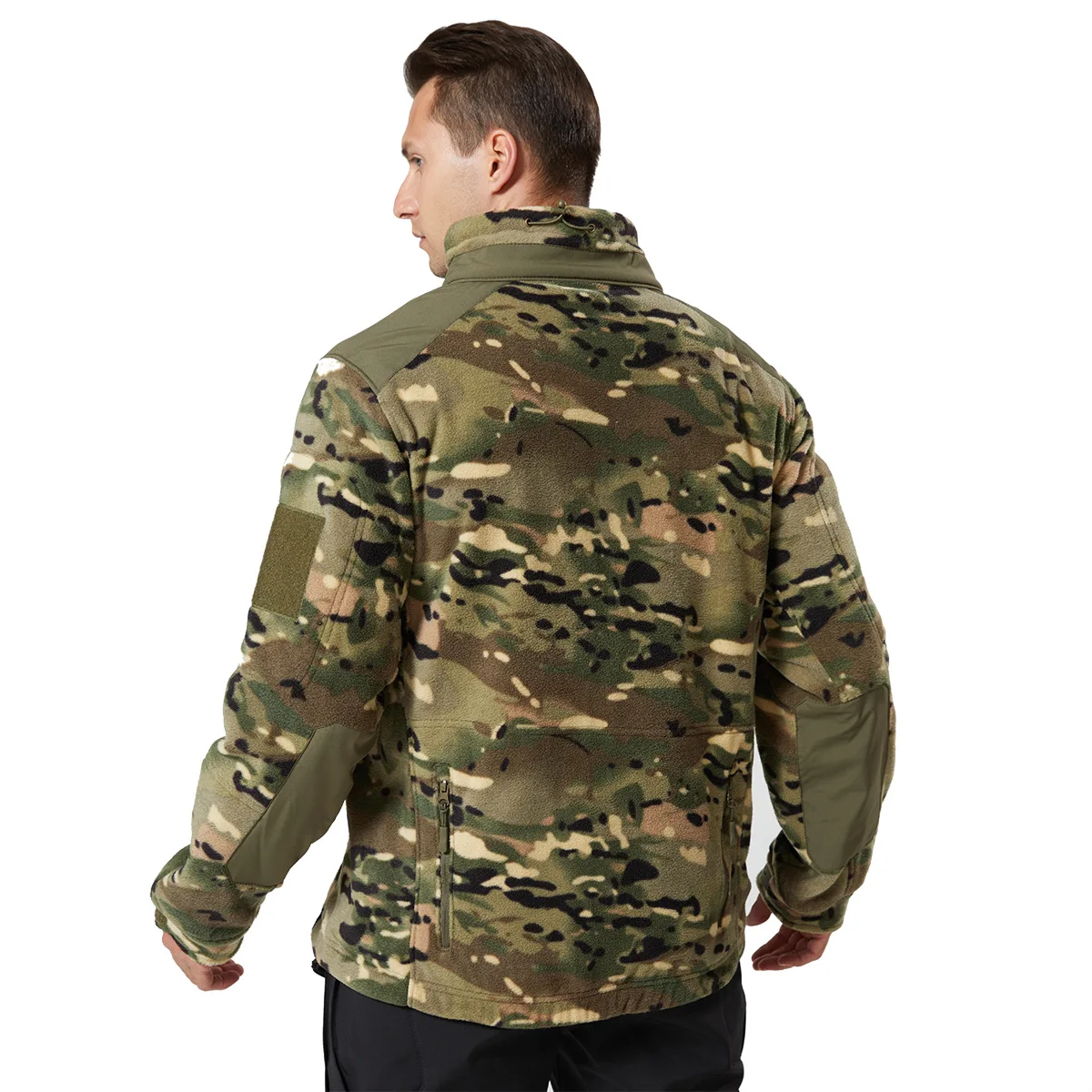 2023 Winter Fleece Jacket Men\'s Sports Tactical Jacket Combat Military Outdoor Hiking Polar Streetwear Hooded Coat Tops Outwear