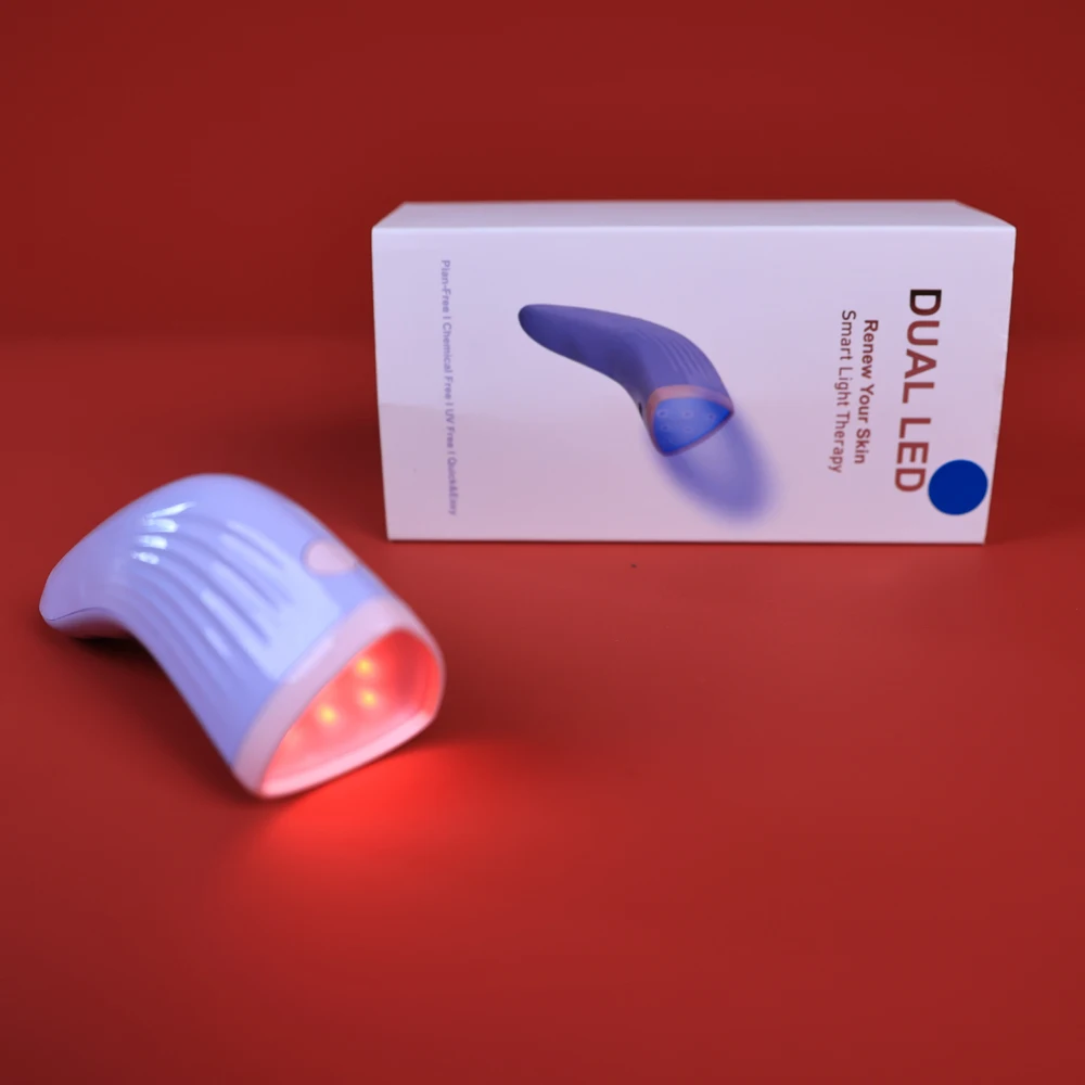 Time-saving 2 IN 1 Dual Color Red Blue Light Therapy wand massager red light therapy