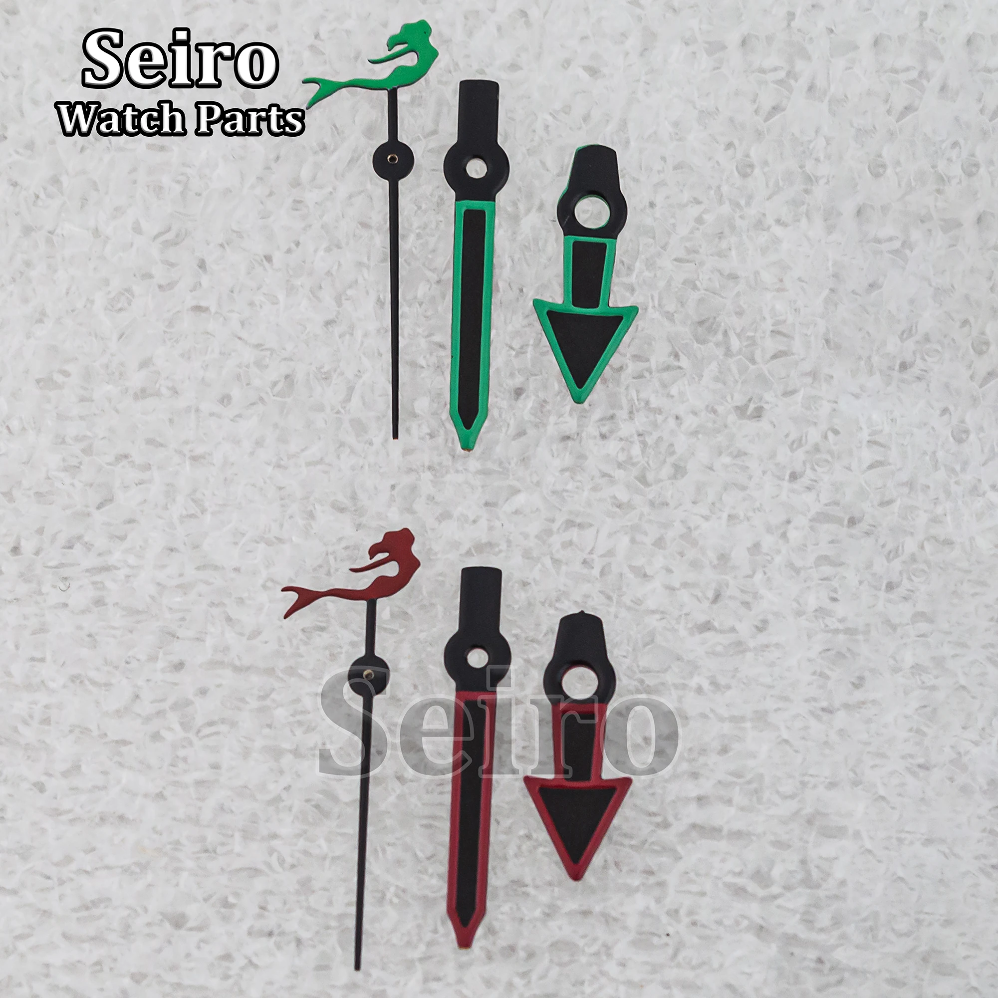 

NH35 Watch Hands Black Red Green Needles Green Luminous Watch Pointers for NH36 Automatic Mechanical Movement Repair Tools