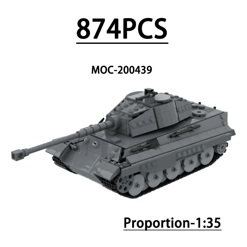 

MOC-200439 Building Block Heavy Tank 1:35 Model Ornament 874 Pieces Children's Educational Birthday Christmas New Year Toy Gift