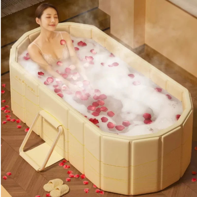 

Large Clearance Bath Tub Above Ground Lazy Free Standing Folding Bath Tub Portable Adults Badewanne Klappbar Home Furniture