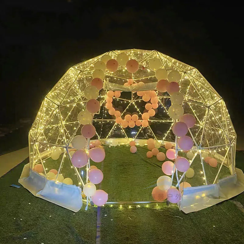 3.6M TPU Transparent Clear Bubble Dome Tent / Outdoor Event Party Camping Cafe Dining Plastic PVC Garden Igloo Dome Tent Luxury