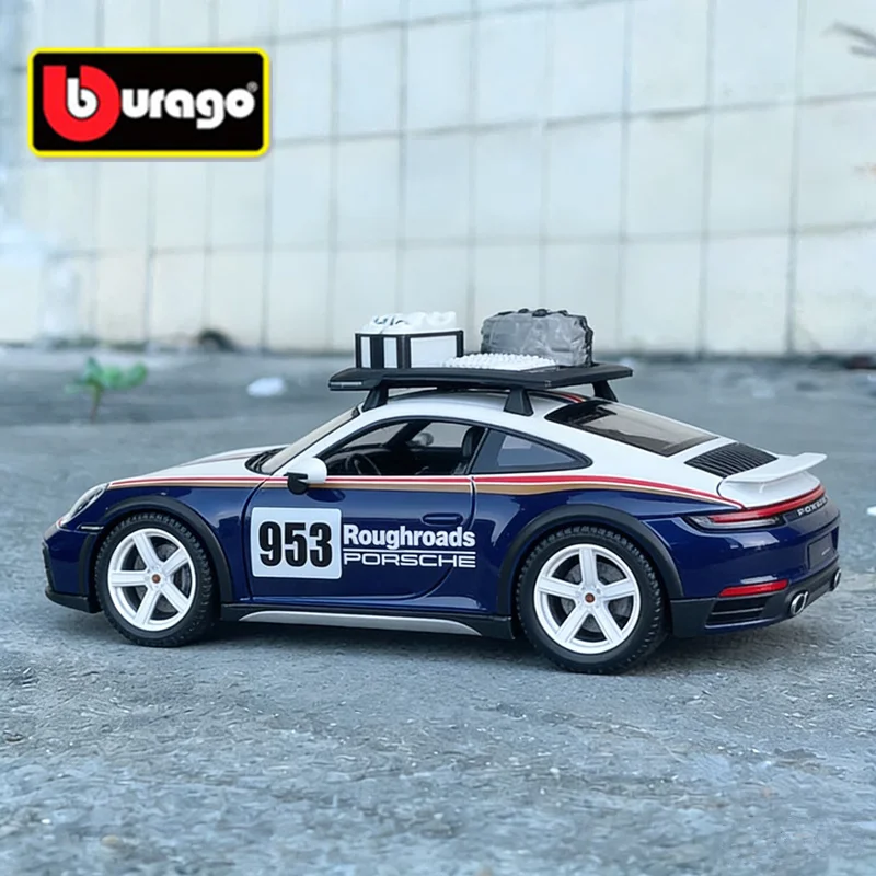 

Bburago 1:24 Porsche 911 Rally Alloy Sports Car Model Diecast Metal Track Racing Vehicle Car Model High Simulation Kids Toy Gift