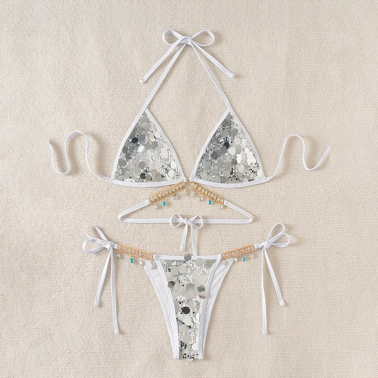 المرأة منفذ الشاطئ النساء 2 قطعة الماس اللامع مجموعة البكيني Tankini مثير البرازيلي ملابس السباحة Praty ثوب السباحة Traje De BañO De Mujer