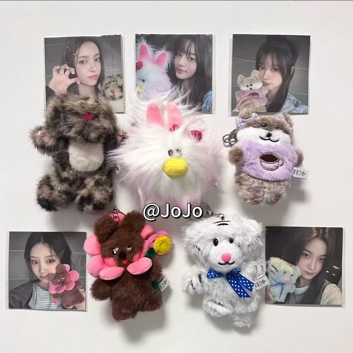2026 Korean Wave Girl Group New Cartoon Animal Plush Keychain Cute Bag Pendant Trendy Women's Accessories Fan Gift