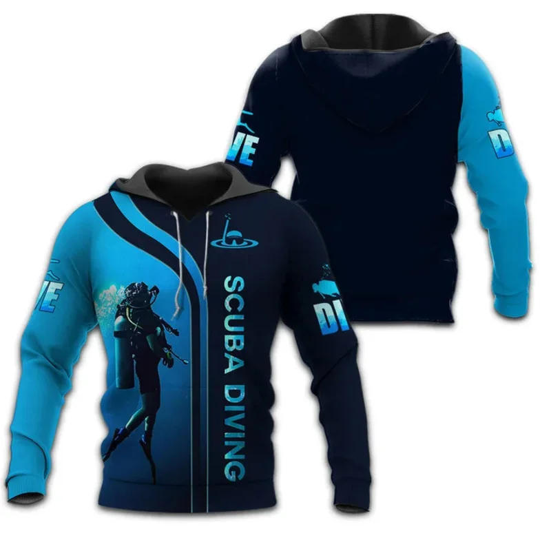 

Цельная толстовка с капюшоном с принтом для дайвинга на заказ для мужчин и женщин, модный большой пуловер с капюшоном, пальто, мужская спортивная Suda