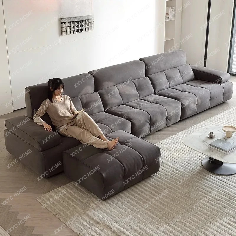 adjustable straight row fabric sofaLX sofa living room matte cloth high backrest armrest  sectional sofa corner sofa