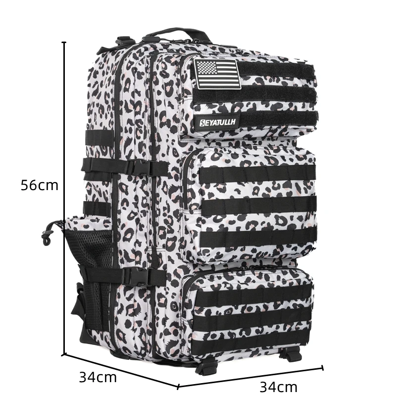 60L التكتيكية على ظهره الاعتداء في الهواء الطلق على ظهره حقيبة سفر مول مقاوم للماء تسلق حقيبة الظهر التخييم التنزه الصيد حقائب Mochila