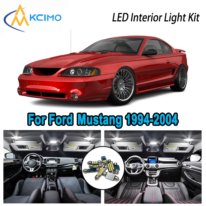 

Высококачественный светодиодный комплект интерьера для Ford Mustang 1994-2004 1995 1996 1997 1998 гг. Премиум без ошибок купольная карта багажника автомобильные лампы
