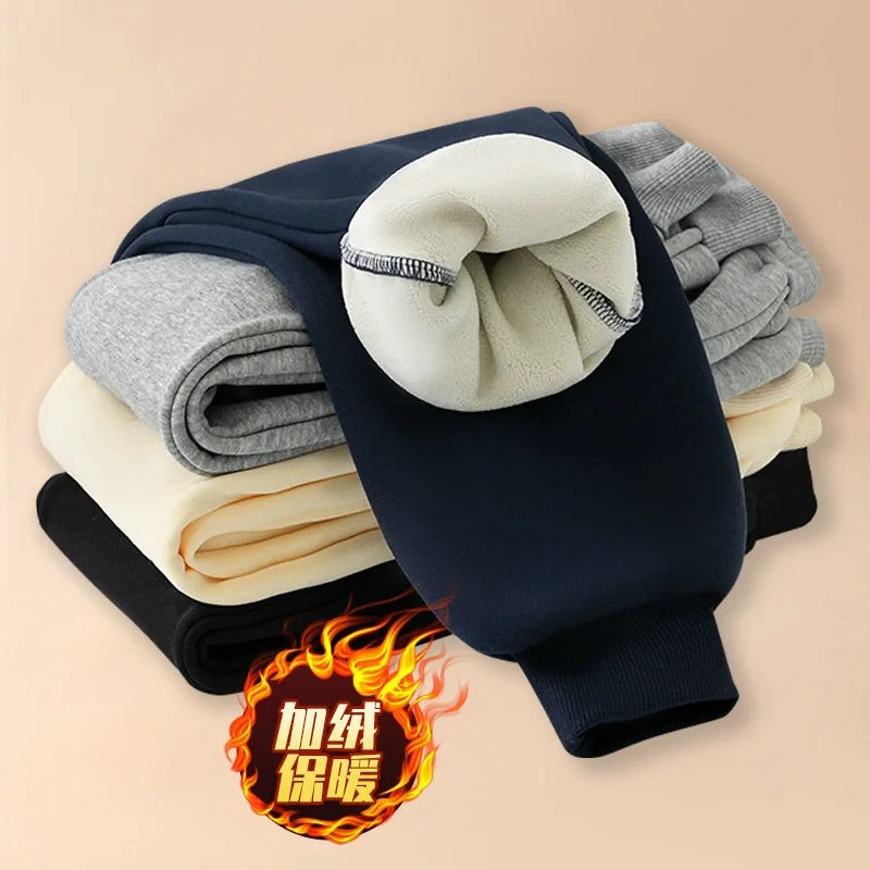 4-12 Years Kids Padded Pants 2026 Autumn Winter Boys Plus Velvet Warm Trousers Teen Thick Long Pants Children Outdoor Wear