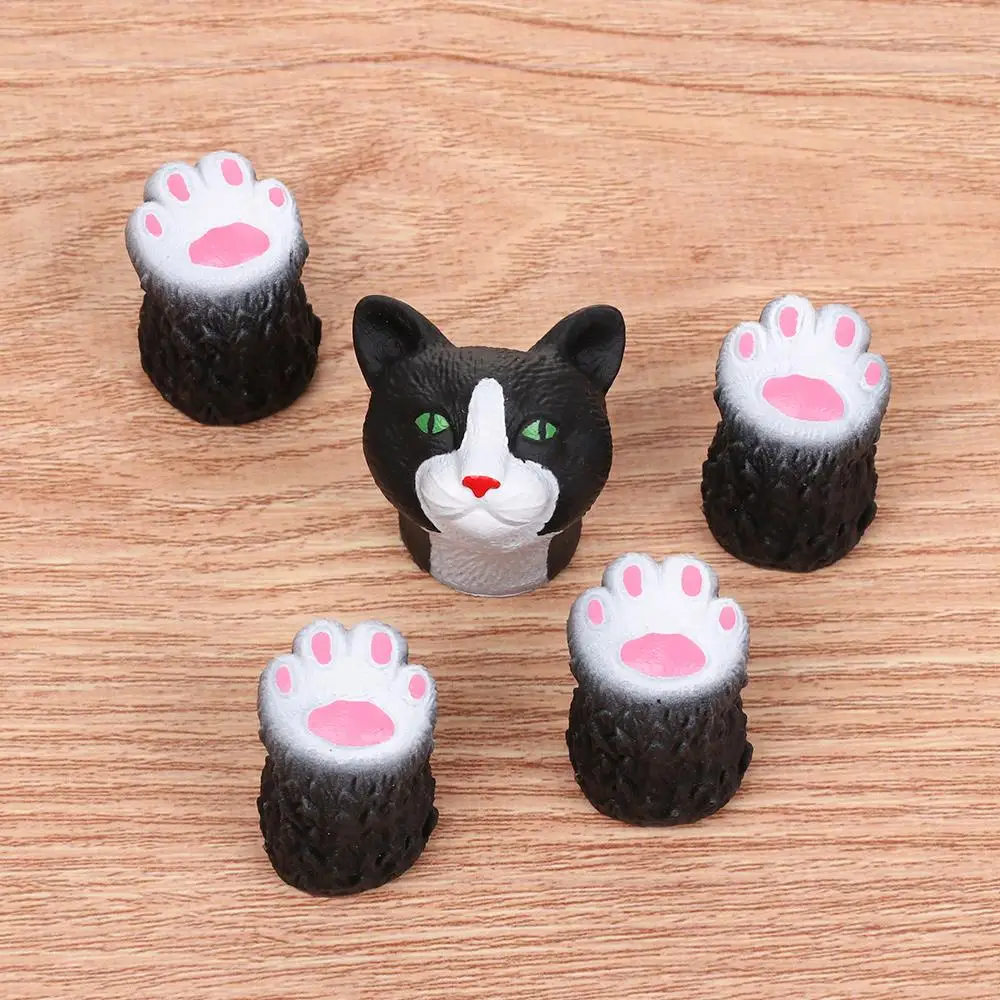 Washable Squirrel Dog Cat Props Hand Puppet Finger Dolls random combination