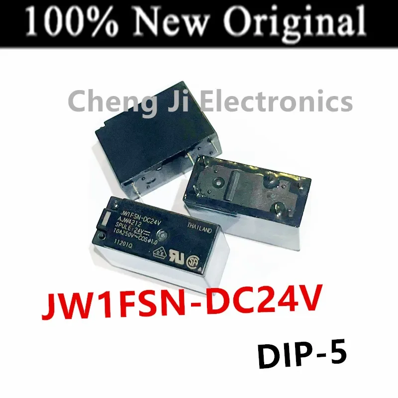 5-10PCS/Lot JW1FSN-DC24V 、 JW1FSN-DC12V 、 JW1FSN-DC5V DIP-5 New Original Power Relay 10A JW1FSN-24VDC JW1FSN-12VDC