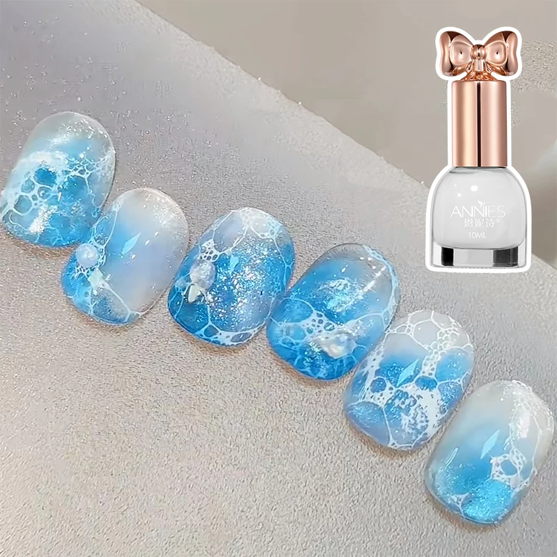 مسمار موجة هلام مسمار التلطخ السريع خاص هالة صبغ مسمار الفن فقاعة هول هلام الأبيض لموجة الرخام مسمار الفن لصالون الأظافر #5