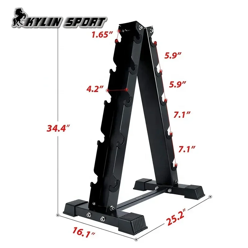 Kylinsport hurtowy automatyczny stojak na hantle wagi wolnej 5 par hantli ze stojakiem