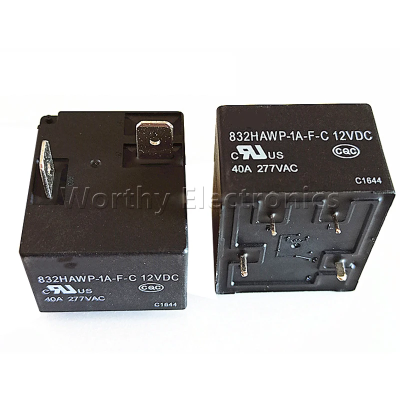 

Free Shipping 10pcs/lot 832HAWP-1A-F-C 12VDC New 40A Air Conditioner Water Heater Relay