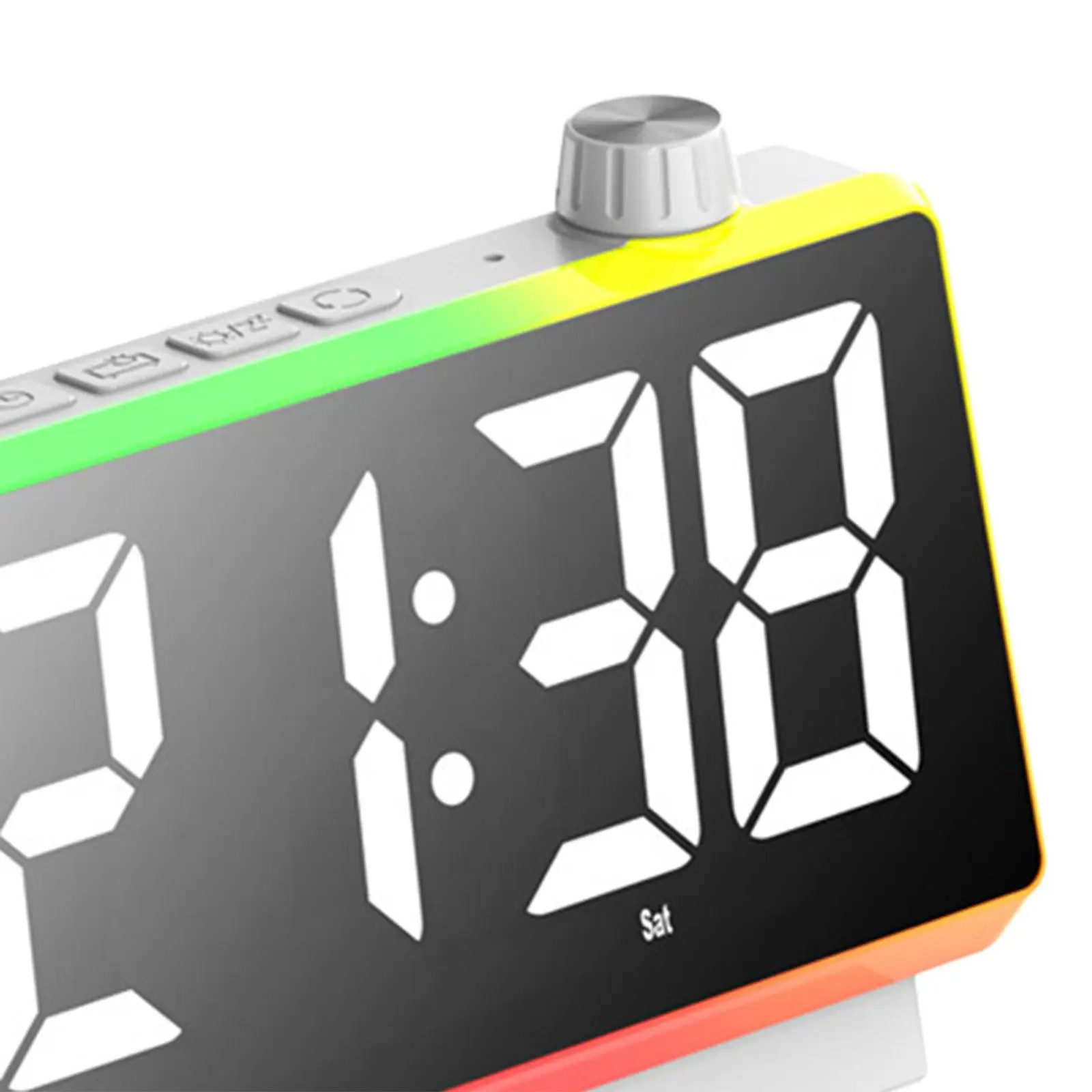 USB Digital Clock 180 Rotatable Projector Dimmer Snooze Home Projection Alarm Clock for Elders Kids Adults Dorm Bedside Kitchen